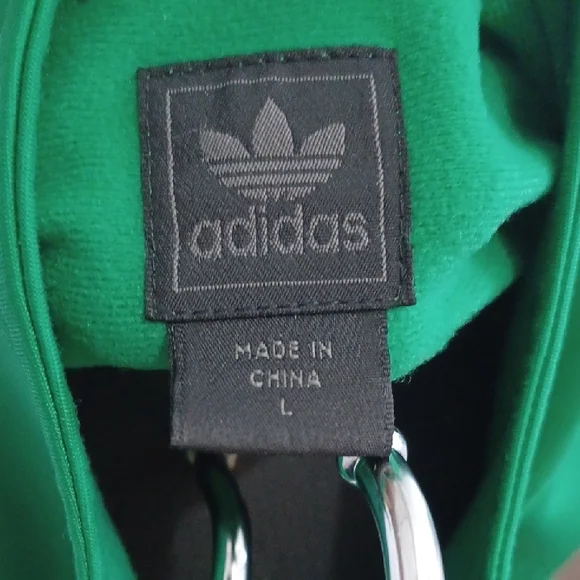 Classic Men's Green Track Jacket with White Stripes - Picture 2 of 9